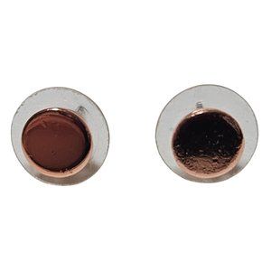 Elegant Retro Copper Tone Stud Earrings Classic Minimalist Fashion Jewelry Women